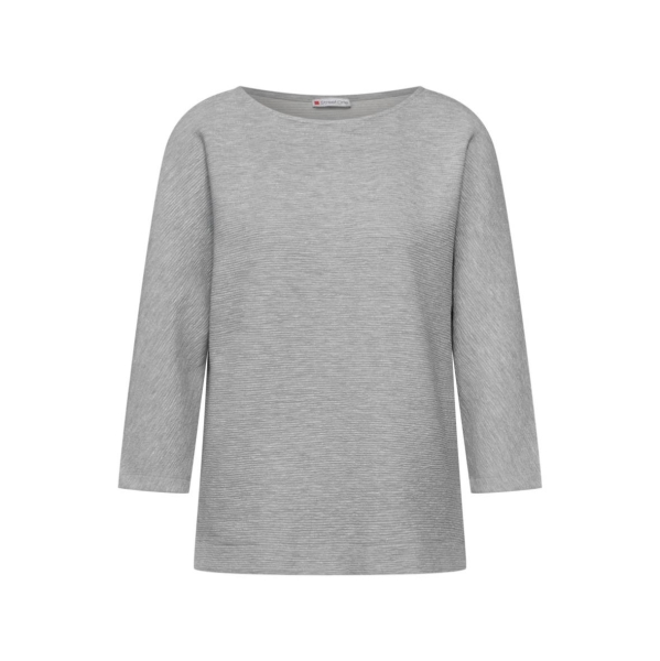 Street One Damen 3/4 Arm Shirt feine Struktur