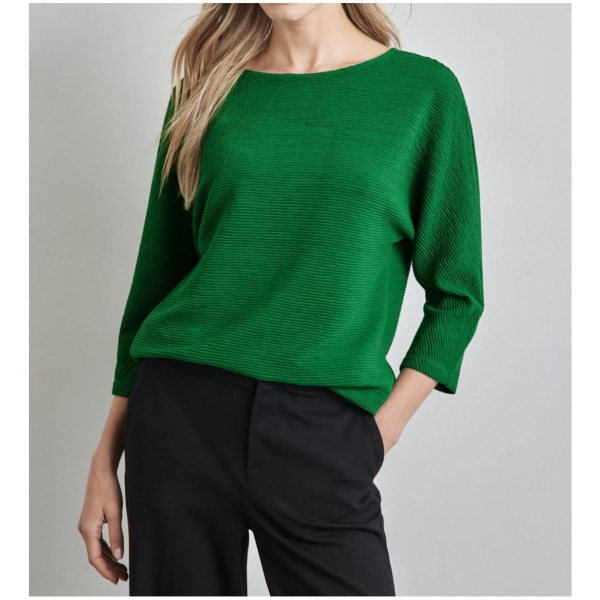 Street One Damen 3/4 Arm Shirt feine Struktur