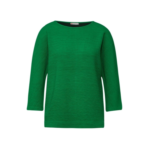 Street One Damen 3/4 Arm Shirt feine Struktur