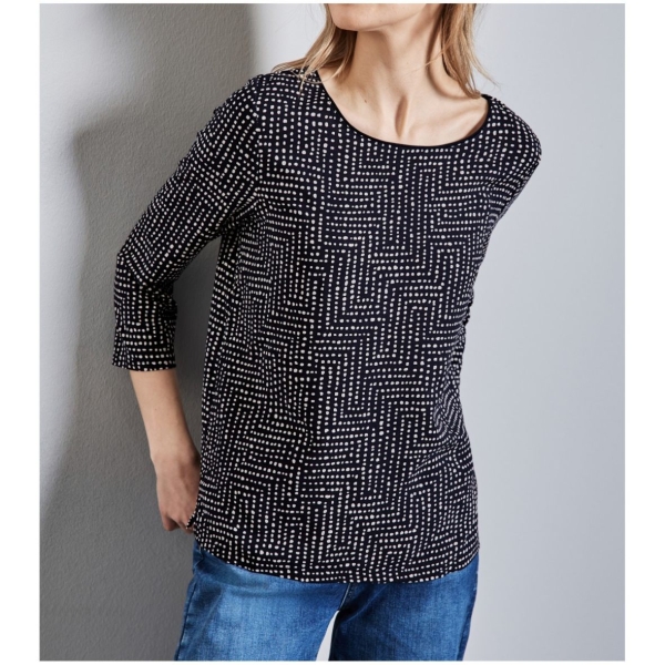 Street One Damen 3/4 Arm Shirt gemustert