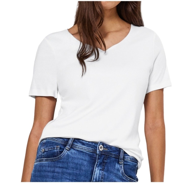 Street One Damen T-Shirt mit Herzausschnitt