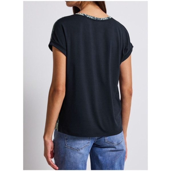 Street One Damen 1/4 Arm Shirt mit Snake Print V-Neck