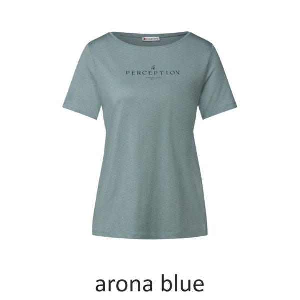 Street One Damen 1/4 Arm Shirt Rundhalsausschnitt T-Shirt