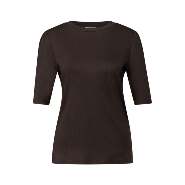 Street One Damen T-Shirt Basic mit Raffung
