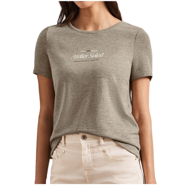 Street One Damen T-Shirt mit Leinen-Optik