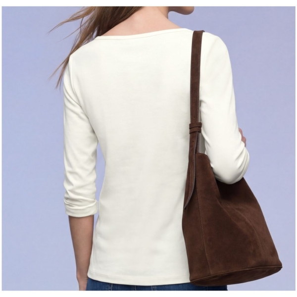 Street One Damen 3/4-Arm Shirt Basic Shirt Rippstruktur