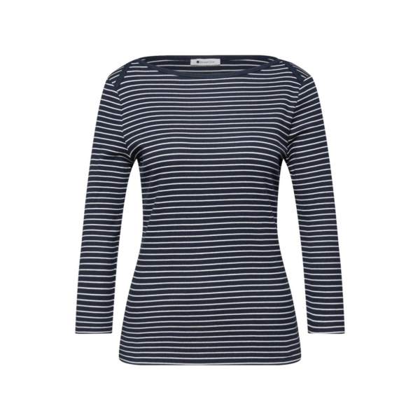 Street One Damen 3/4-Arm Shirt Rippstruktur