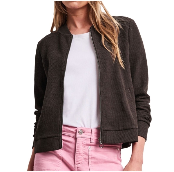 Street One Damen Blouson mit Zipper Strukturjacke