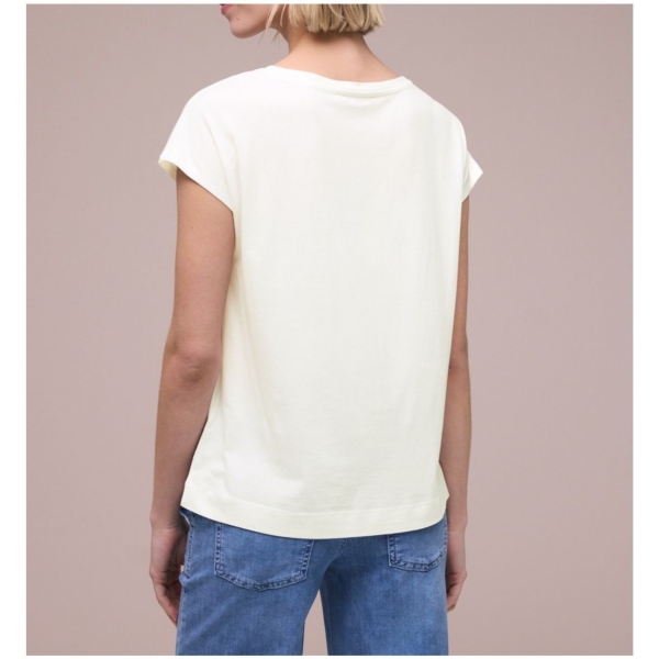 Street One Damen kurzarm Shirt Dropped Shoulders