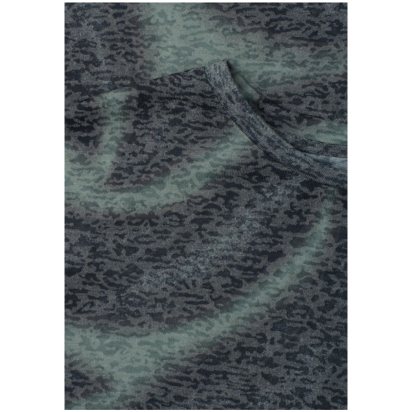 Street One Damen kurzarm Shirt Ausbrenner-Optik