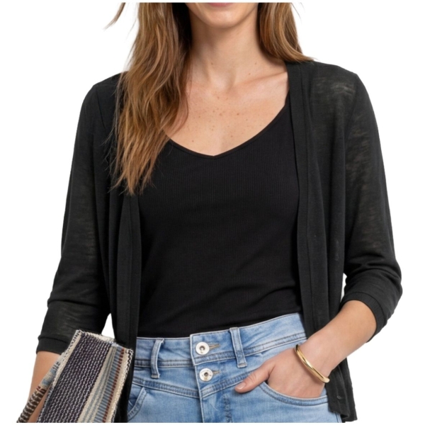 Street One Damen 3/4-Arm Jacke offene Passform