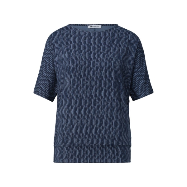 Street One Damen halbarm Shirt mit Boat Neck