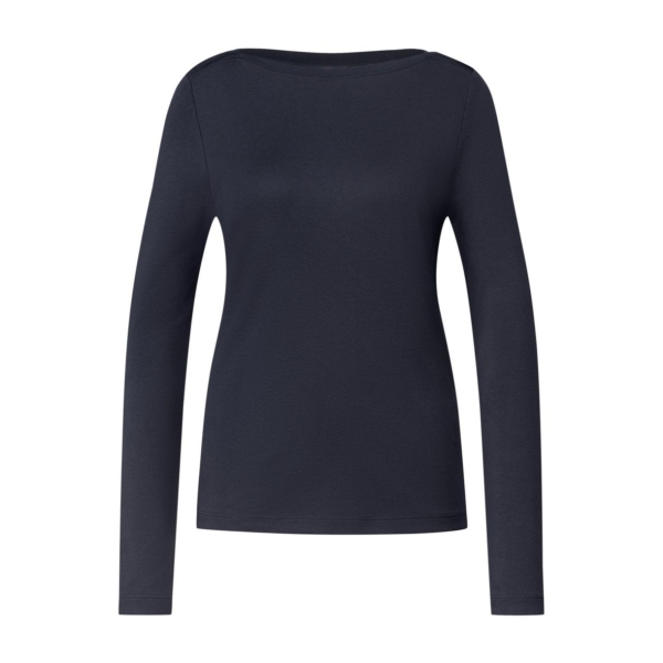 Street One Damen Shirt Basic mit U-Boot-Ausschnitt