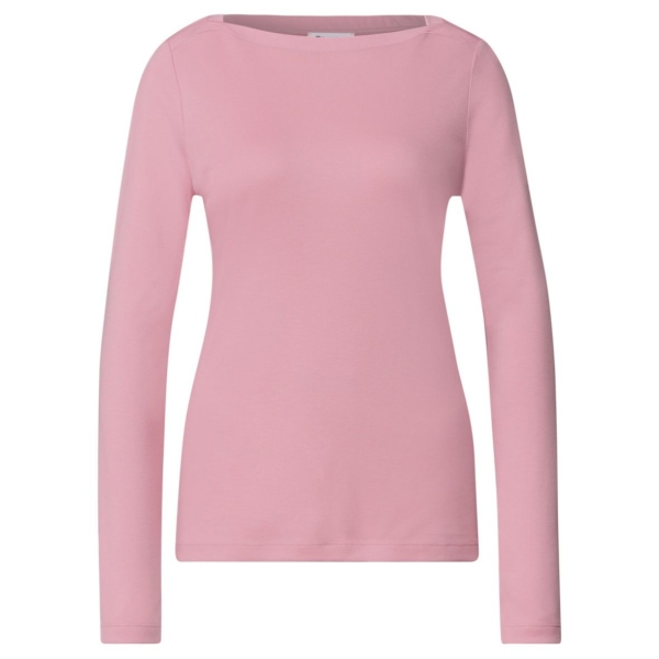 Street One Damen Shirt Basic mit U-Boot-Ausschnitt
