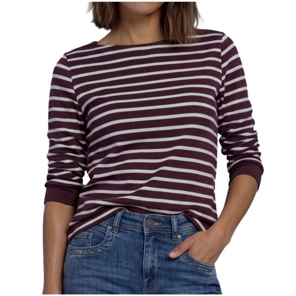 Street One Damen 3/4-Arm Shirt mit Boat Neck