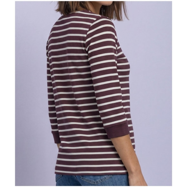 Street One Damen 3/4-Arm Shirt mit Boat Neck