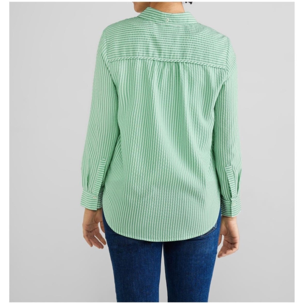Street One Damen 1/1 Arm Bluse Seersucker