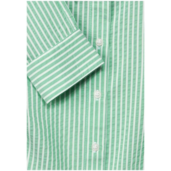 Street One Damen 1/1 Arm Bluse Seersucker