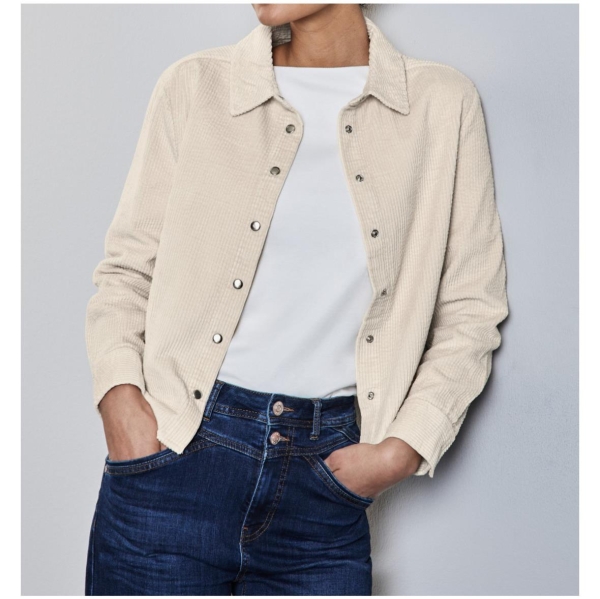Street One Damen Bluse Cordbluse mit Knopfleiste
