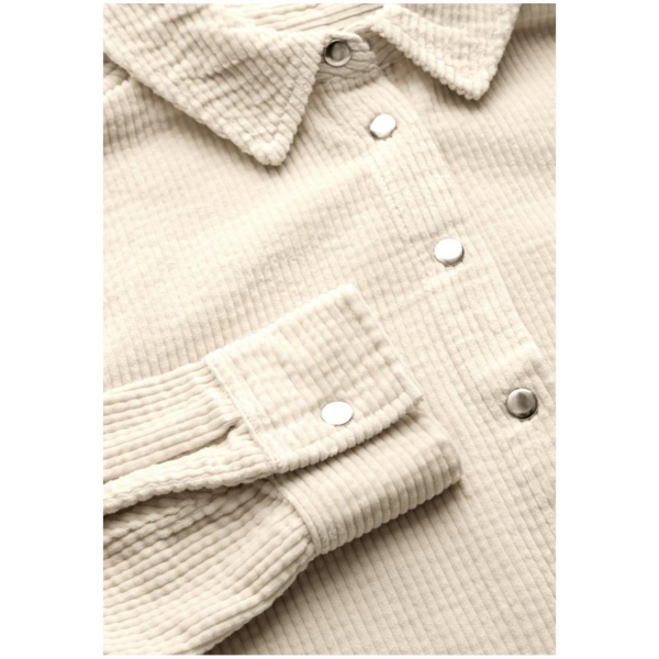 Street One Damen Bluse Cordbluse mit Knopfleiste