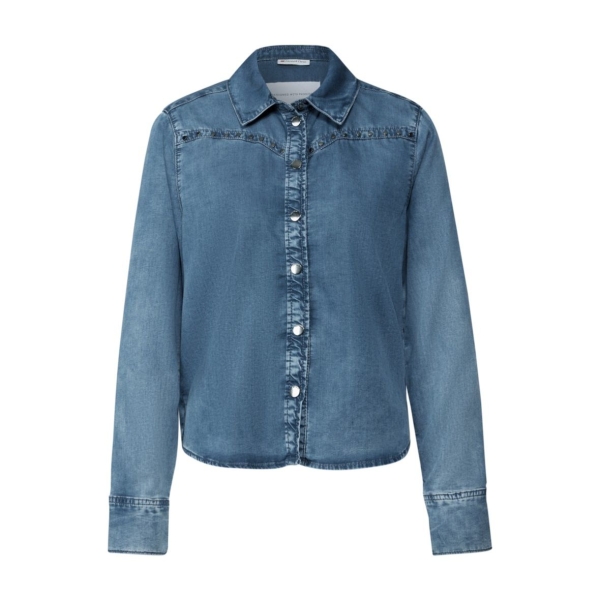 Street One Damen Bluse Jeans mit Nieten