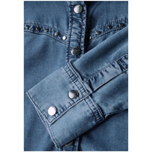 Street One Damen Bluse Jeans mit Nieten
