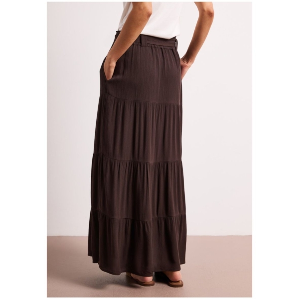 Street One Sommerrock mit Volants und Gürteldetail