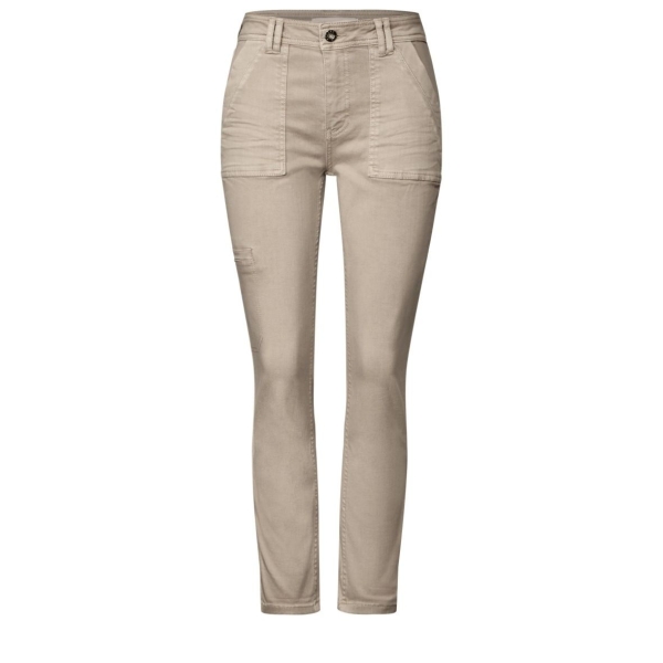 Street One Damen Jeans im Cargo-Look Mid Waist