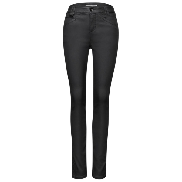 Street One Damen Hose Slim Fit Coated Hose