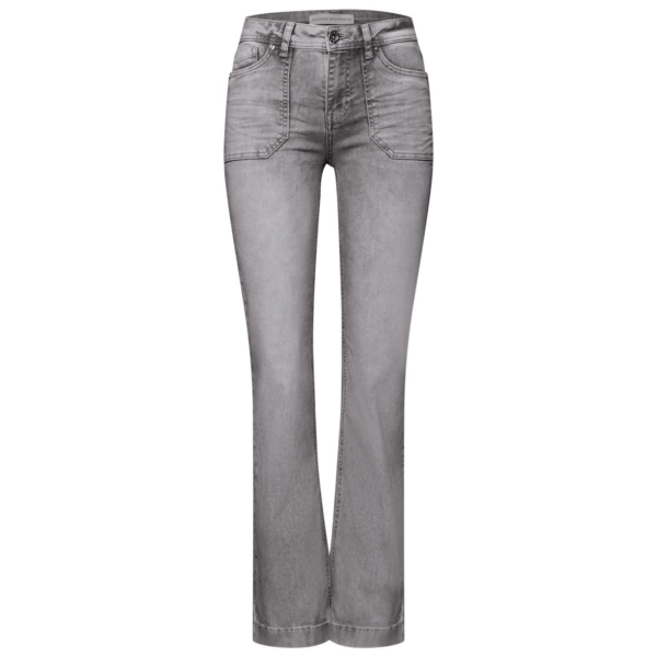 Street One Damen Jeans Bootcut High Waist 5-Pocket-Style