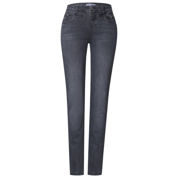 Street One Damen Jeans Jane Casual Fit Slim Leg Jeans mit Dekodetail