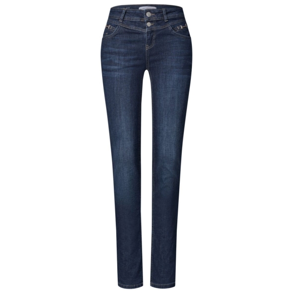 Street One Damen Jeans Casual Fit Slim Leg mit Dekodetail