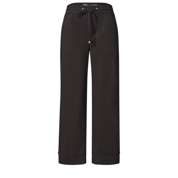 Street One Damen Hose Amalia Straight Leg Casual Fit mit Turn-Up