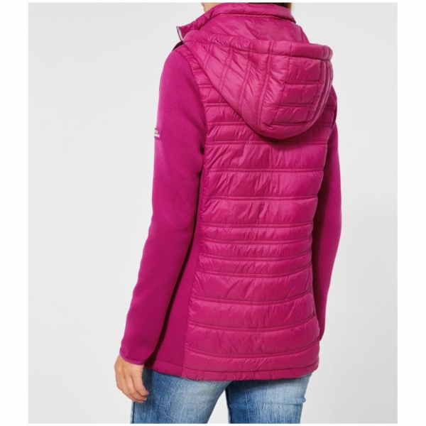 Cecil Damen Jacke Materialmix mit Kapuze