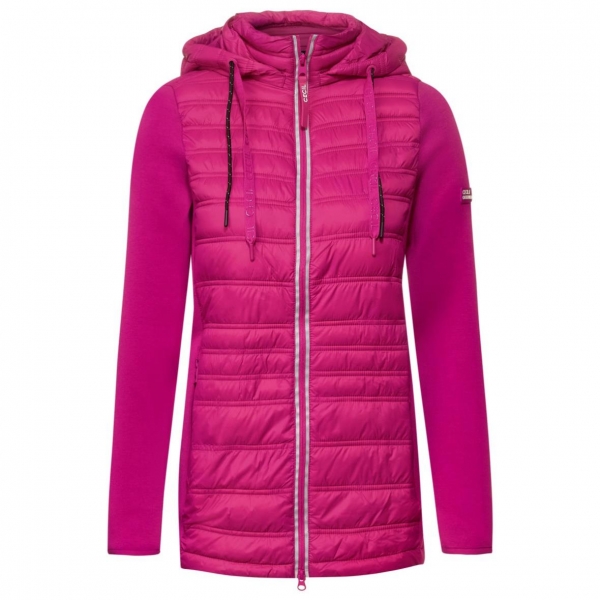 Cecil Damen Jacke Materialmix mit Kapuze