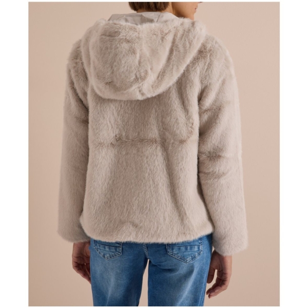 Cecil Damen kurze Jacke mit Softshelldetails Fake Fur