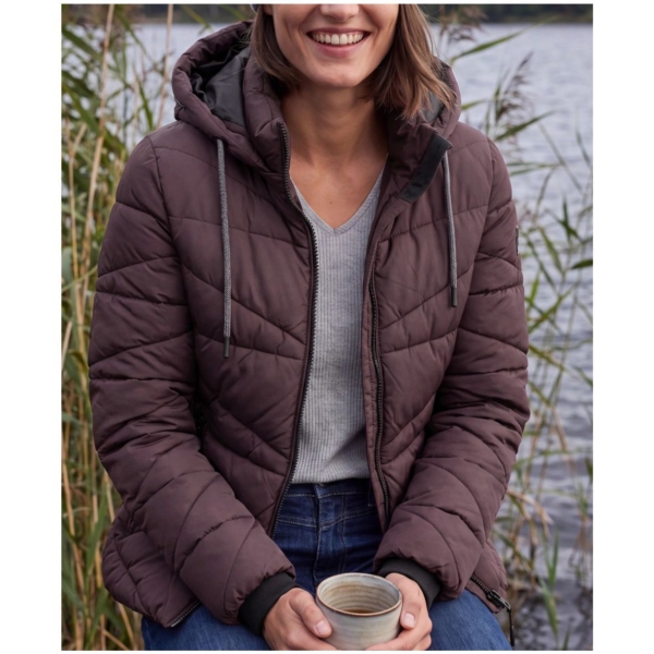 Cecil Damen Steppjacke mit Kapuze und Zipper
