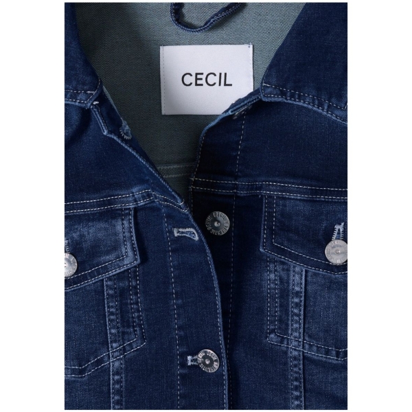 Cecil Damen Jeansjacke mit Brusttaschen Denim Casual