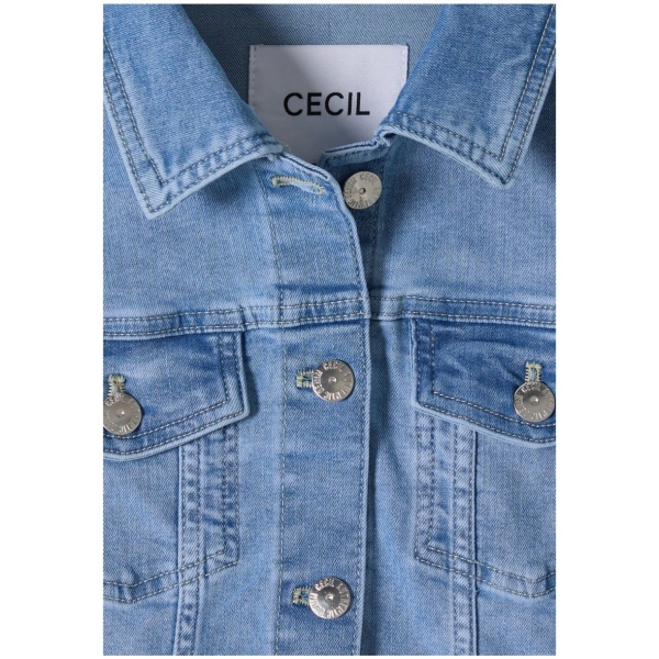 Cecil Damen Jeansjacke mit Brusttaschen Denim Casual