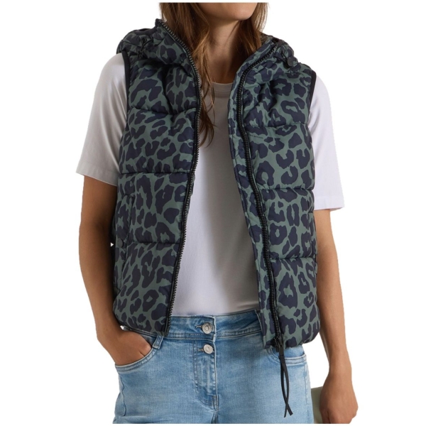 Cecil Damen Steppweste mit Kapuze und Taschen