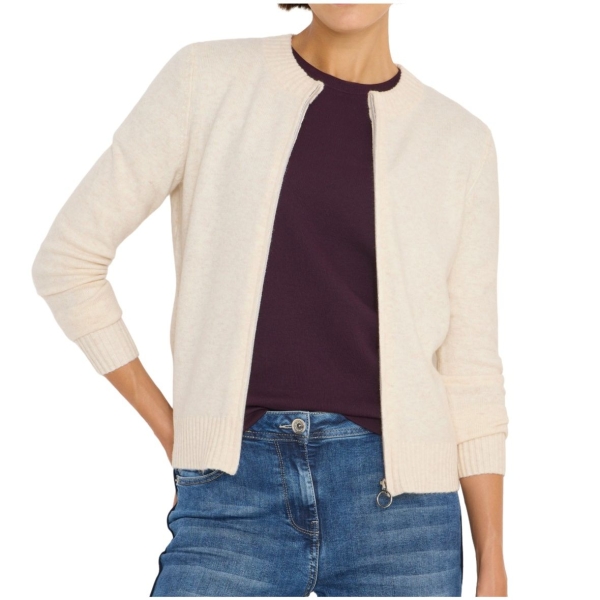 Cecil Damen Strickjacke mit Zipper Cosy Cardigan