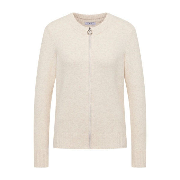 Cecil Damen Strickjacke mit Zipper Cosy Cardigan