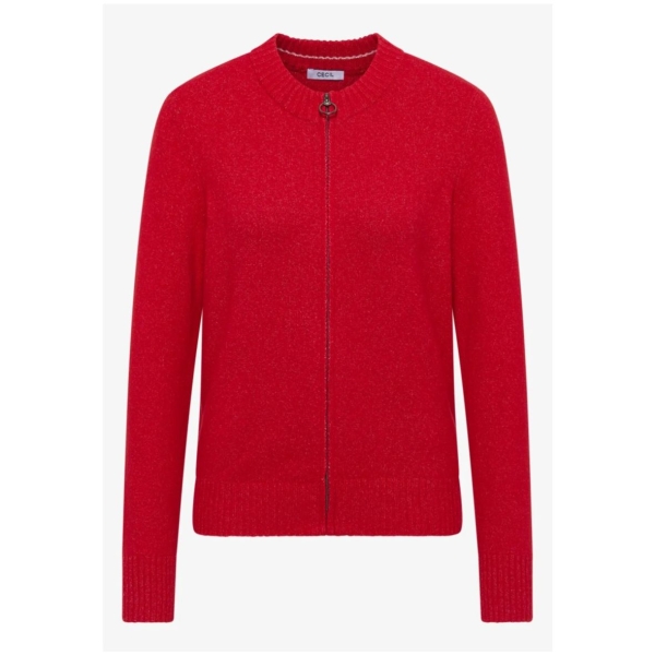 Cecil Damen Strickjacke mit Zipper Cosy Cardigan