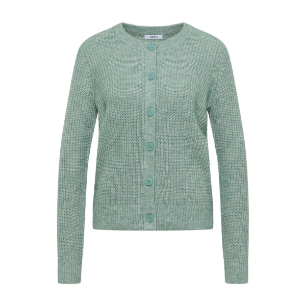 Cecil Damen Cardigan Melange mit Knopfleiste