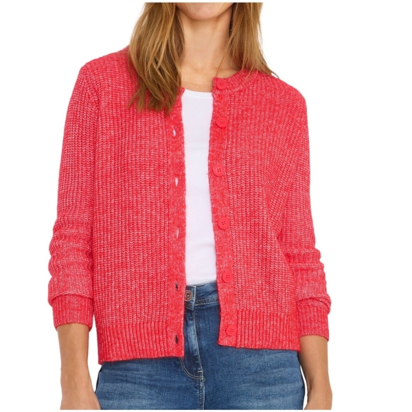 Cecil Damen Cardigan Melange mit Knopfleiste