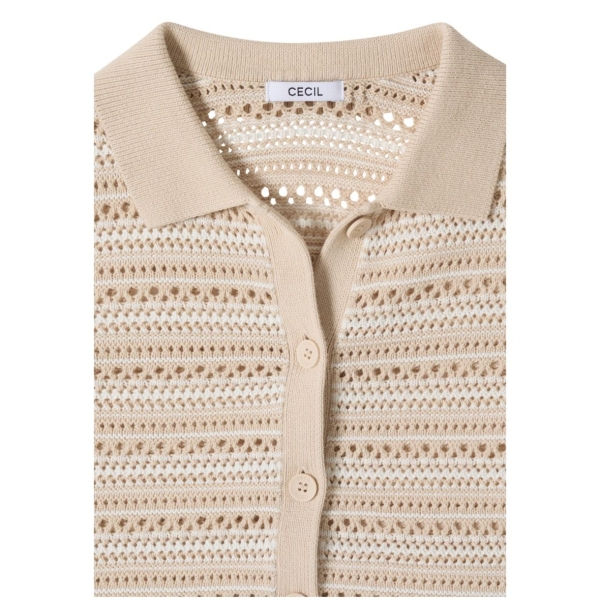 Cecil Damen Cardigan mit Polokragen
