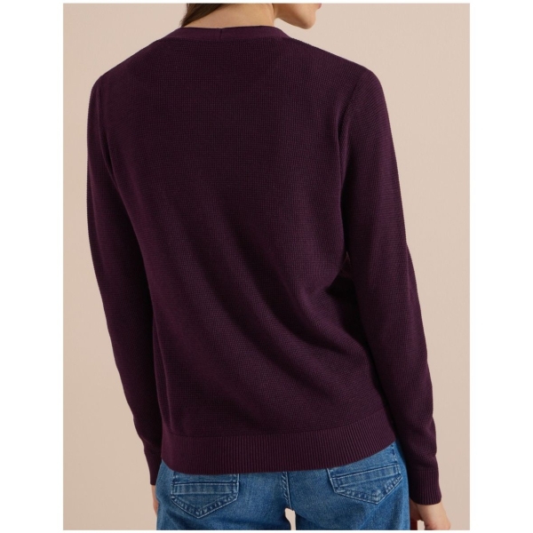 Cecil Damen Cardigan mit V-Neck und Struktur Strickjacke