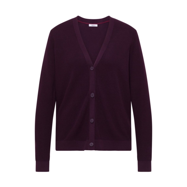 Cecil Damen Cardigan mit V-Neck und Struktur Strickjacke