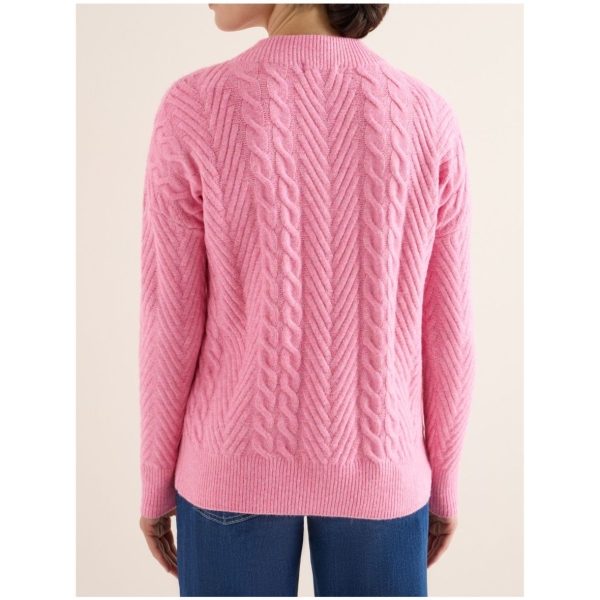 Cecil Damen Pullover Turtleneck mit Zopfmuster