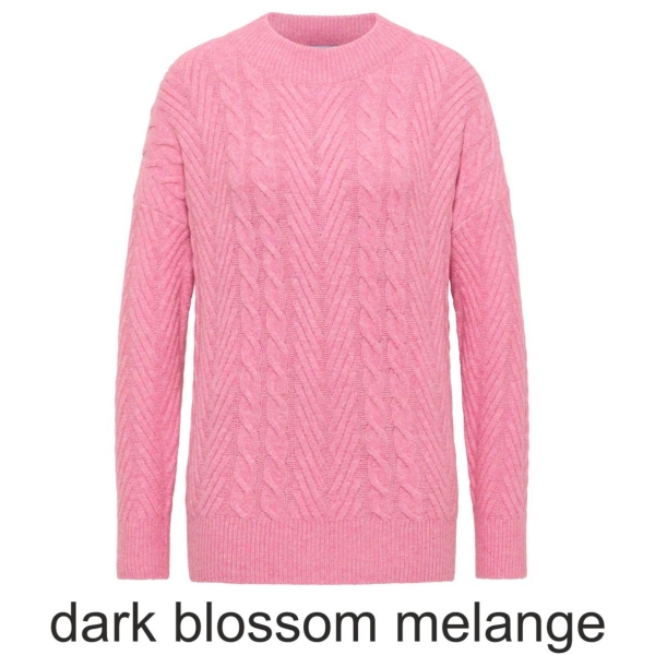 Cecil Damen Pullover Turtleneck mit Zopfmuster